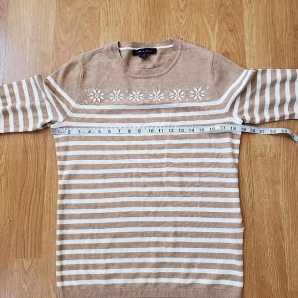 Tommy Hilfiger Striped Cotton Snowflake Sweater sz Sm - Picture 10 of 13
